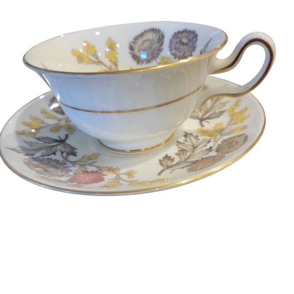 Wedgwood Litchfield Pattern 4 Open Style Coffee Cups & Saucers - Picture 2 of 7